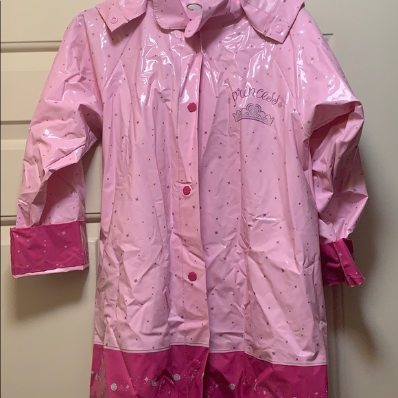 Disney Jackets & Coats Girls Pink Disney Princess Rain Jacket